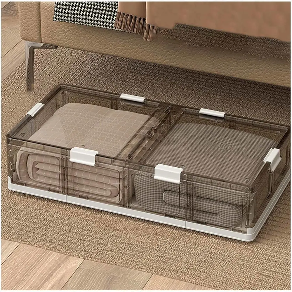 

Stackable Plastic Under Bed Storage Drawers, 17.4 Gallon Capacity for Clothes, Shoes, and Blankets