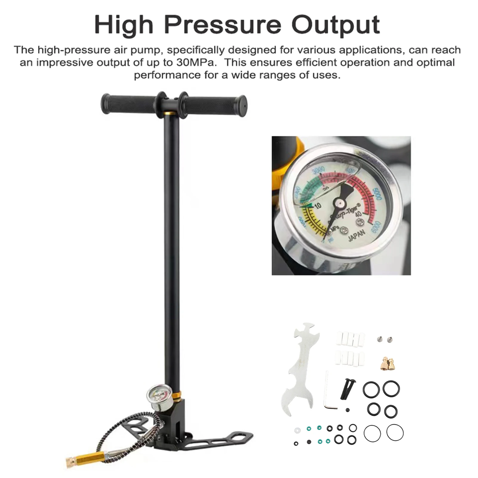 

High Pressure Pump Folding Water Cooled Manual Pump PCP Air Compressor 40MPA with Oil-Water Separator