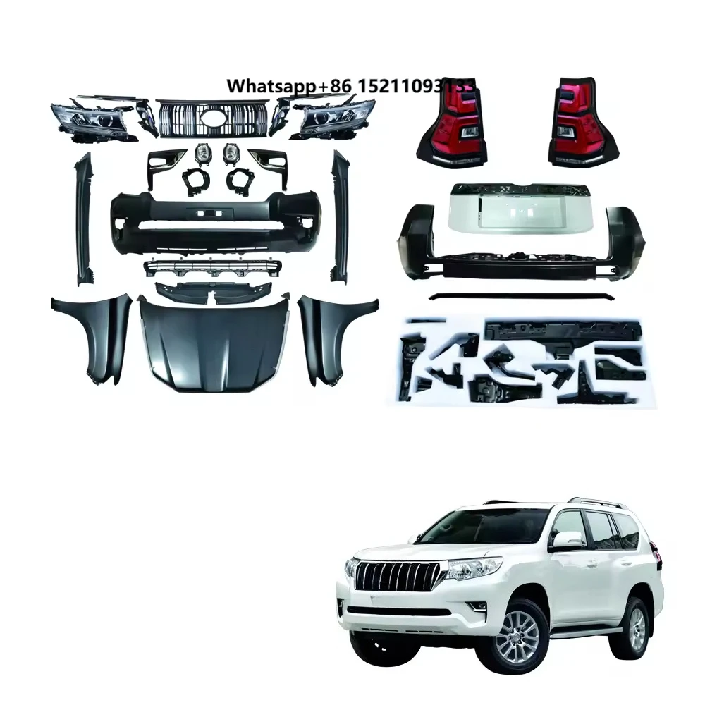 Off Road Facelift Body Kit for  Land Cruiser Prado LC150 2010-2017 Upgrade to 2018 Front Rear Bumper Auto Accessories