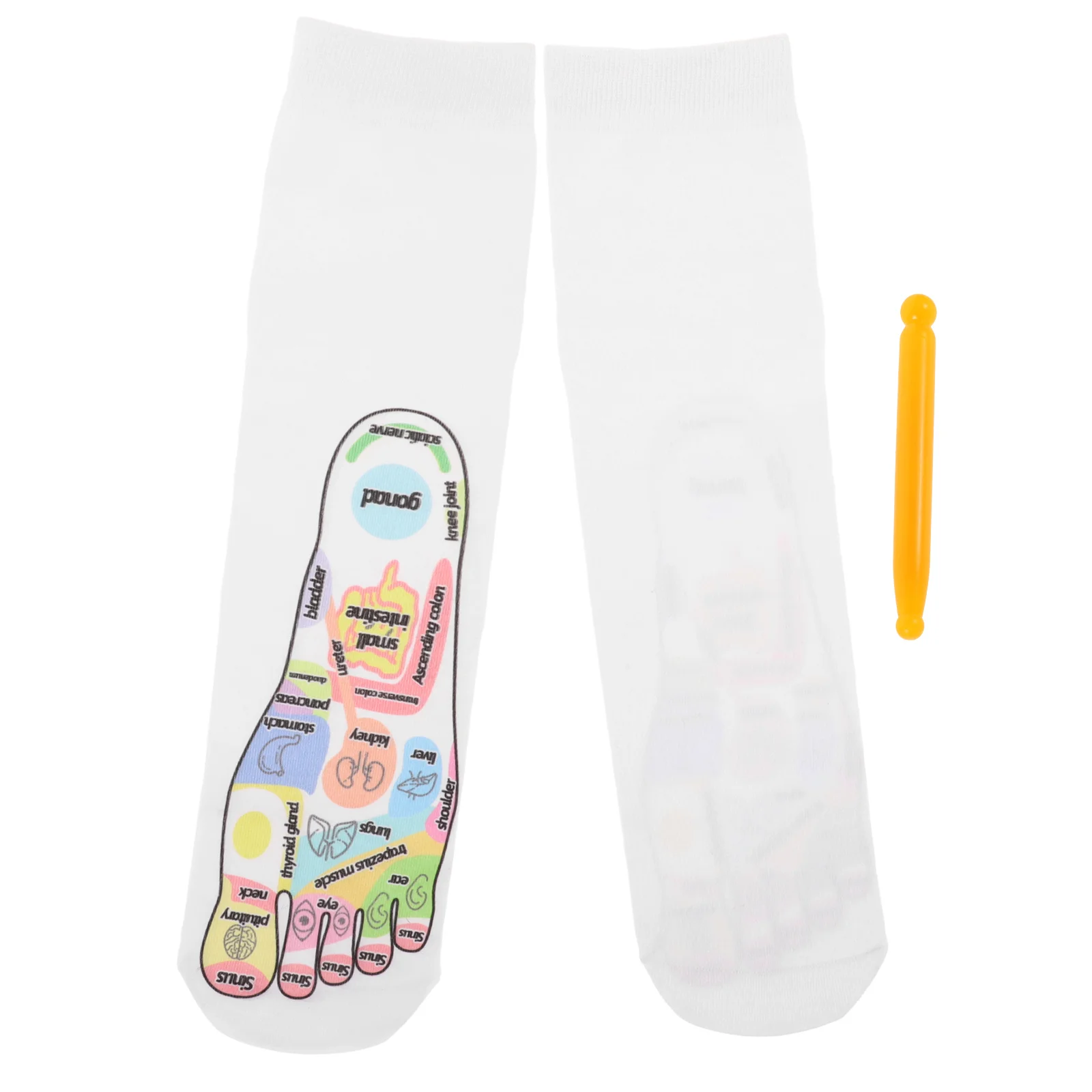 

1 Set Acupressure Reflexology Foot Massager Tools 5 Toe Separate Cotton Breathable Anti Slip Socks Daily Meridian Massage Unisex