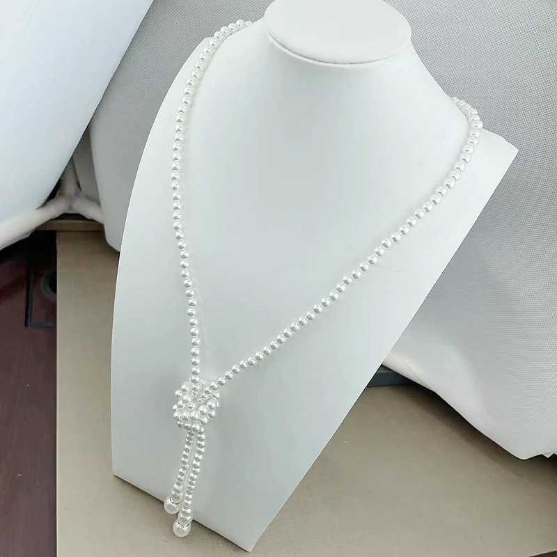 fnaf 2 rupee item Rhinestones Long Pearl Necklace Woman Channel Choice Statement Necklaces Collier Women Collares Para Mujer