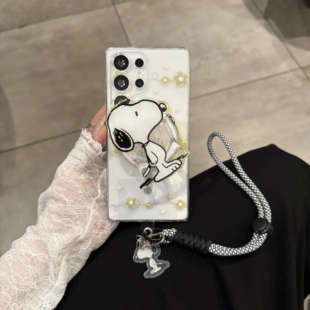 الفول السوداني سنوبي جراب هاتف لسامسونج غالاكسي S21 S22 S23 S24 S25 الترا نوت 10 20 زائد FE A16 A26 A36 المغناطيسي لغطاء Magsafe #3