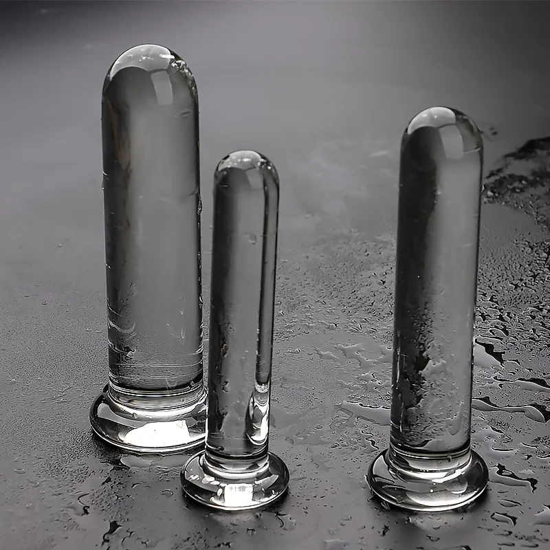Transparent Anal Plug Dildo Adult Sex Toys Shape Butt Plug Dildos BDSM Anal Pleasure Sex Toys Anal Trainer For Women&Men Couple