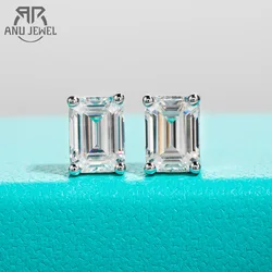AnuJewel-pendientes de tuerca de moissanita de Esmeralda para mujer, aretes de oro de 10k, joyería antialérgica, venta al por mayor