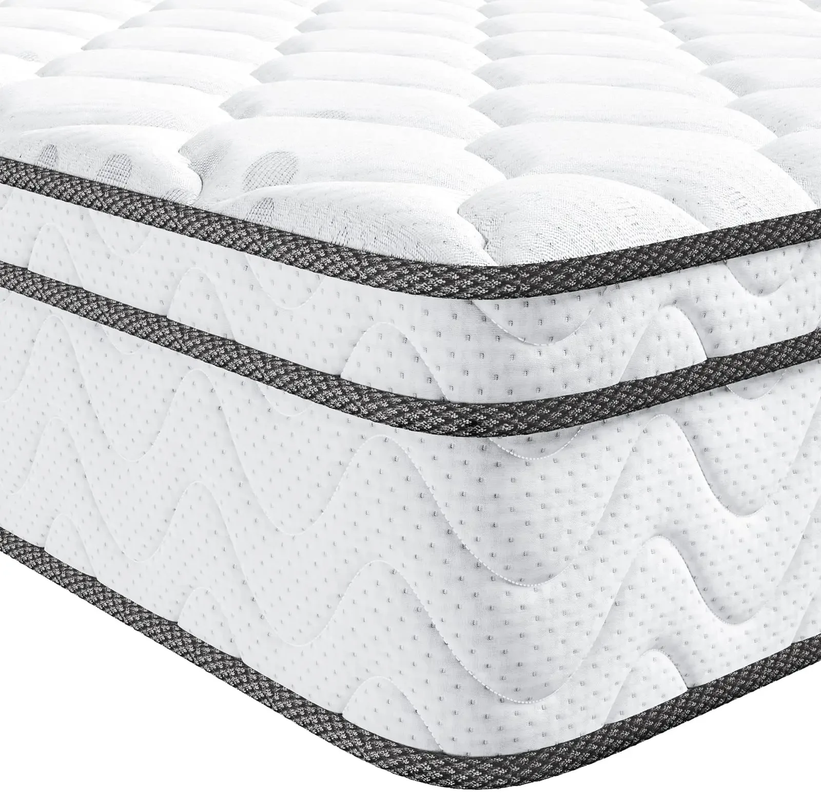 Vesganti-King Size Hybrid Mattress in a Box, Gel Memory Foam and Pocket Coils, Innering Mattress, 12