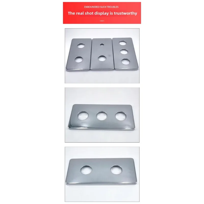 الحديثة الكبيرة مربع الفولاذ المقاوم للصدأ دش صنبور غطاء الزخرفية أربعة جوانب لوحة مخفية لتطبيق المطبخ الحمام