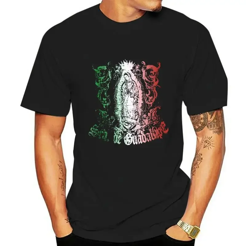 Virgin Mary Virgen De Guadalupe Roses Religious Graphic T-shirt