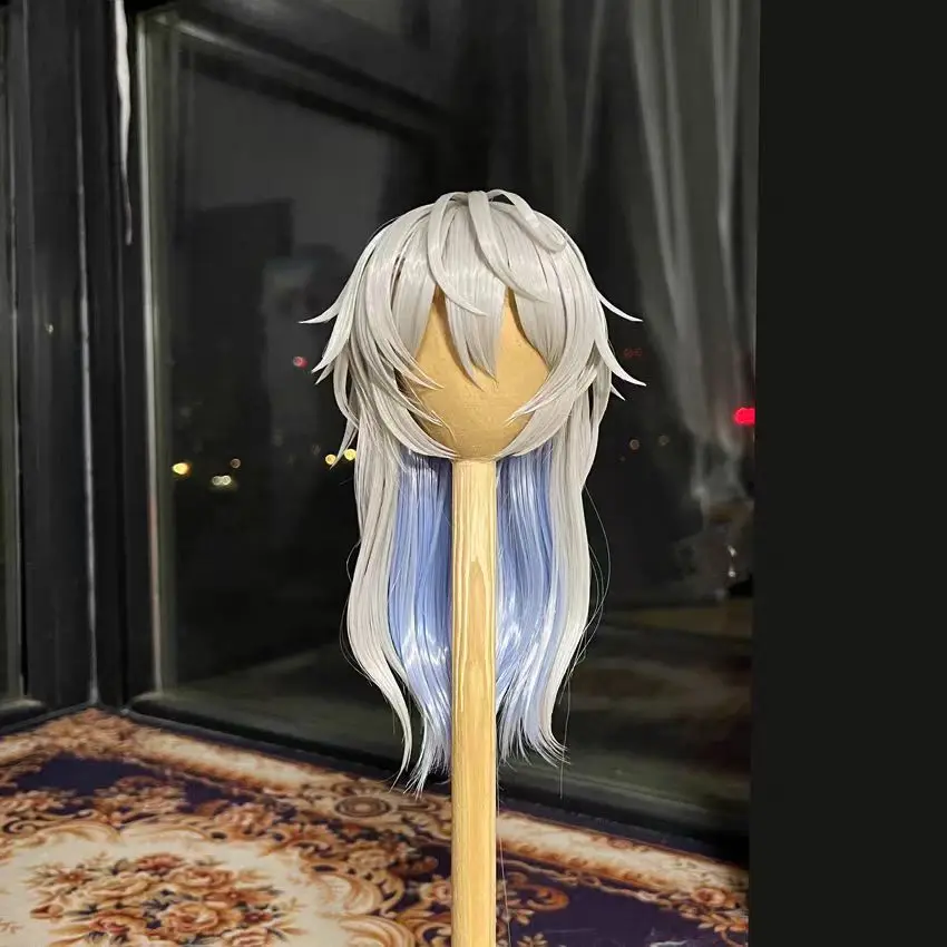 Sunday BJD Hair Colored Wig Customized Product Silver Gray Blue Hair Cosplay 1/3 1/4 1/6  Handmade Doll Accessories