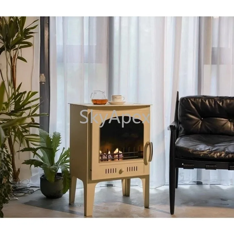 Winter Indoor Smokeless Real Flame Bio Ethanol Fireplace Safe Efficient Large Area Whole House Heater Living Room Bedroom Office view 4