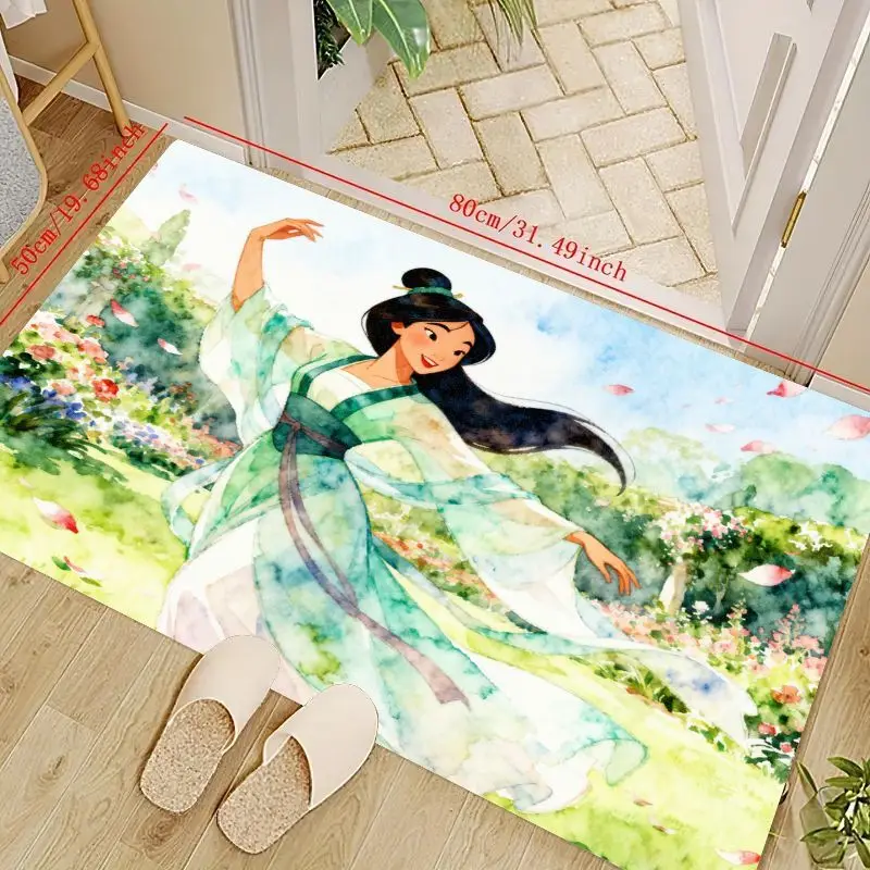 

1 шт. сказочный ковер Мулан для гостиной, домашнего декора, цветной напольный коврик с цветочным дизайном, большой ковер для детских игр, мягкий и коз