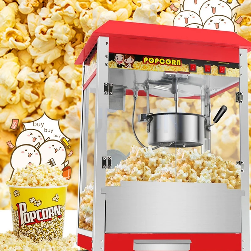 آلة الفشار الكهربائية التجارية ، آلة الفشار سطح المكتب ، آلة الفشار التلقائي بالكامل