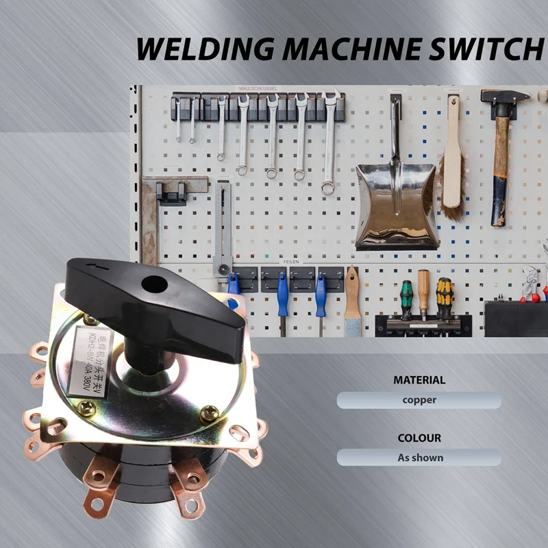 ¡Empción! Interruptor Welde KDH-40/2-8 Contactor 8 bits 2 fases 16 pines 40A interruptor de máquina de soldadura interruptor giratorio aguja de cobre plata P