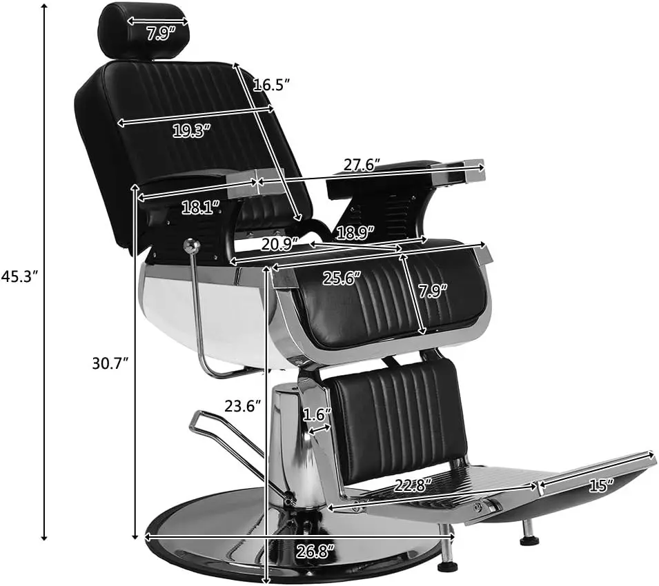 RapDuty-Chaise de barbier inclinable avec repos pour sauna, supporte jusqu'à 500 artériels et 360 Percussion roulante Leuven