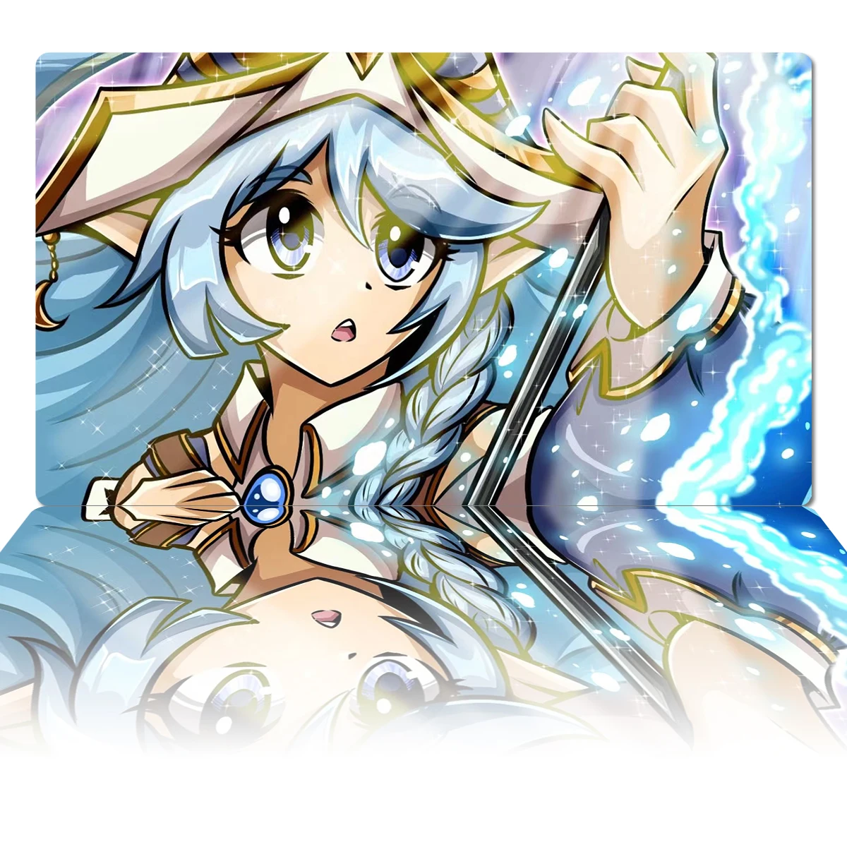 YuGiOh Playmat Water Enchantress of The Temple TCG CCG Board Game Trading Card Game Mat Custom Anime Mouse Pad Desk Mat Zone Bag