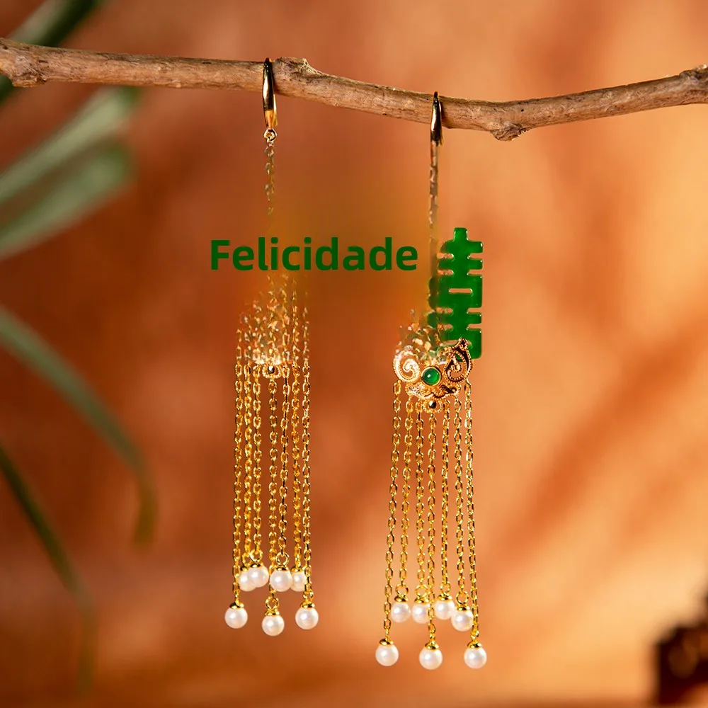 xiranyuan-new-chinese-style-dry-green-jade-tassel-earrings-ethnic-double-happiness-silver-earrings-luxury-drop-earrings-for-w