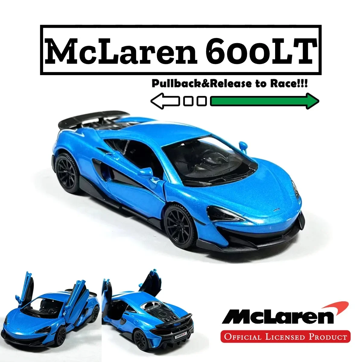 

1:36 Scale Mclaren 600LT Replica Diecast Model Car Interior Decoration Collection Gift For Boys And Toy Car Collectors