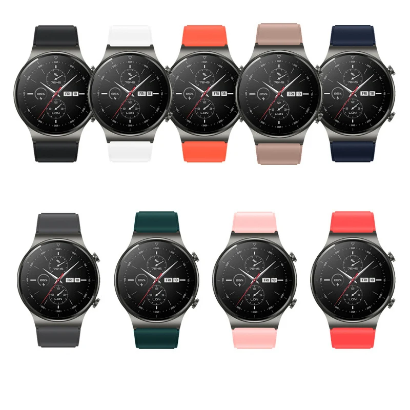 화웨이 시계 GT 2 프로 밴드 스포츠 실리콘 교체 손목 스트랩에 대한 스트랩 화웨이 시계 GT2 프로에 대한 패션 팔찌 시계 밴드