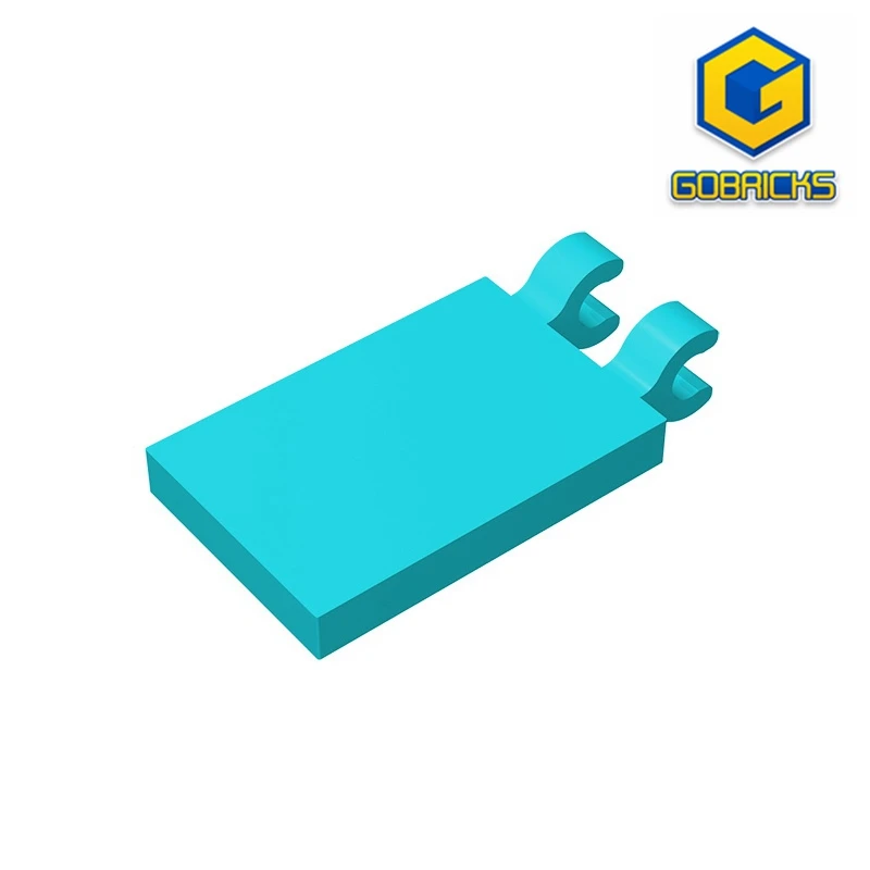 Gobricks GDS-896กระเบื้อง,ดัดแปลง2X3พร้อม2คลิปเข้ากันได้กับ Lego 30350ของเล่นประกอบบล็อกอาคารการวิเคราะห์