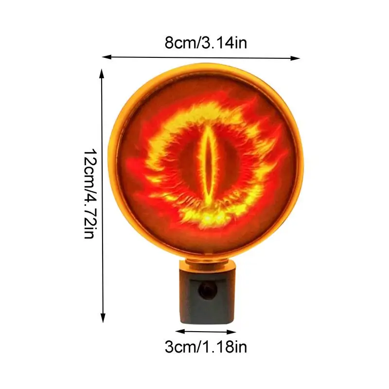 Olho criativo de sauron led plug-in litophane luz noturna lâmpada não-reflexo quarto luz noturna quente luz noturna para decoração de casa