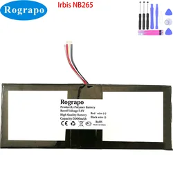 New 7.6V 5000mAh For Irbis NB265 Notebook Laptop Battery 10 PIN 7 Wire Plug Tools