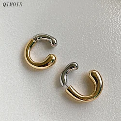 Two-tone Metal Bar Post Earrings For Women Fashion Jewelry Fancy Designer New Style Punk Party Accessories Wholesales Gift C1633