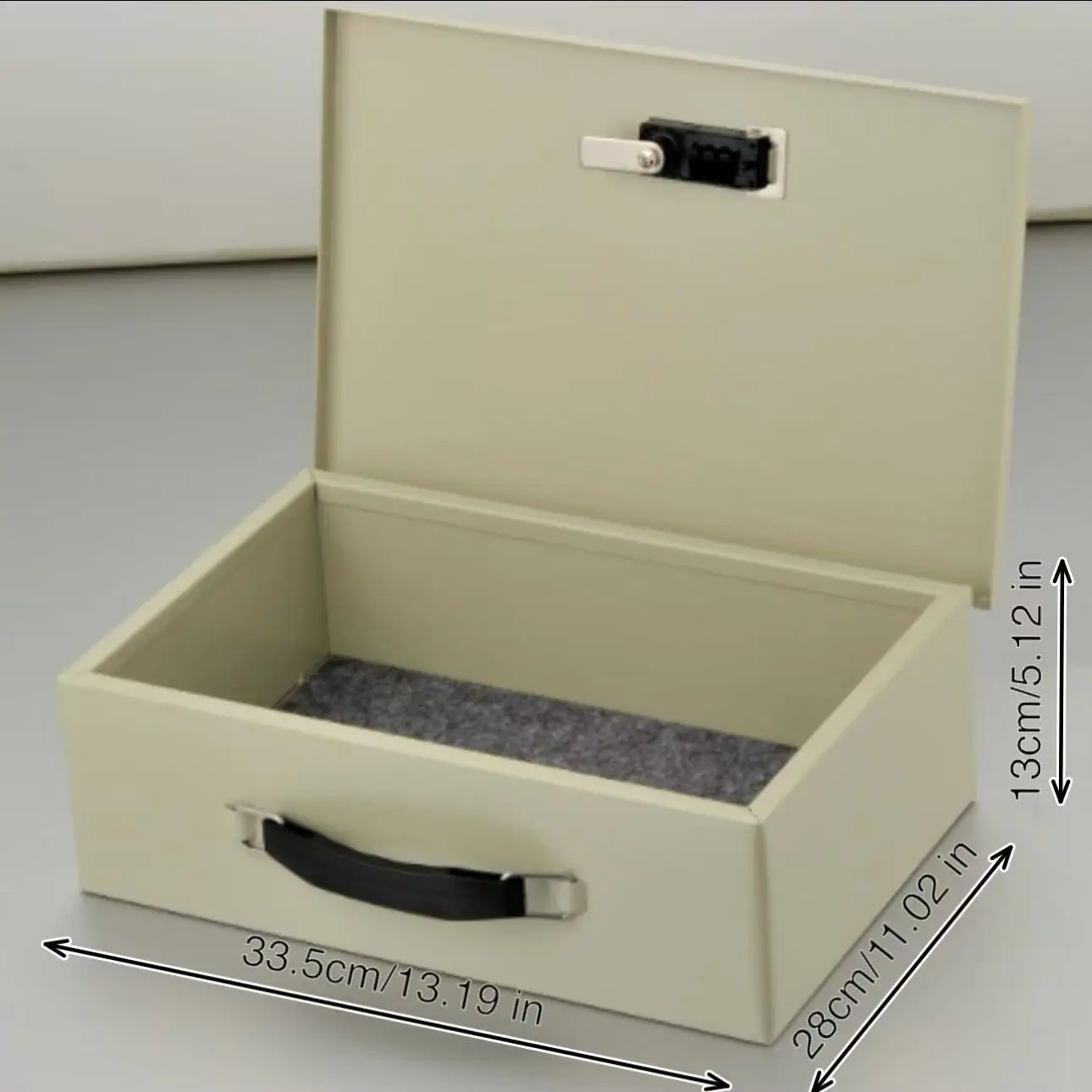 

Fire-Safe File Box: Wear-Resistant, Flame-Retardant, High-Temp Resistant, Lockable with Combo Lock, Large (335mmx280mmx130mm)