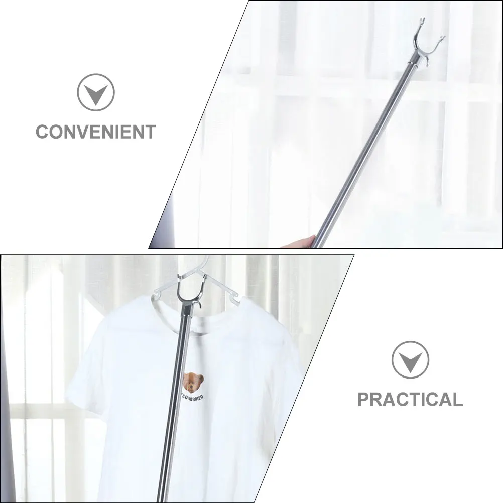 

Extended Clothes Reaching Pole Sturdy Telescoping Rod for Hanging Clothes Drying Laundry Closet Shelf Accessory