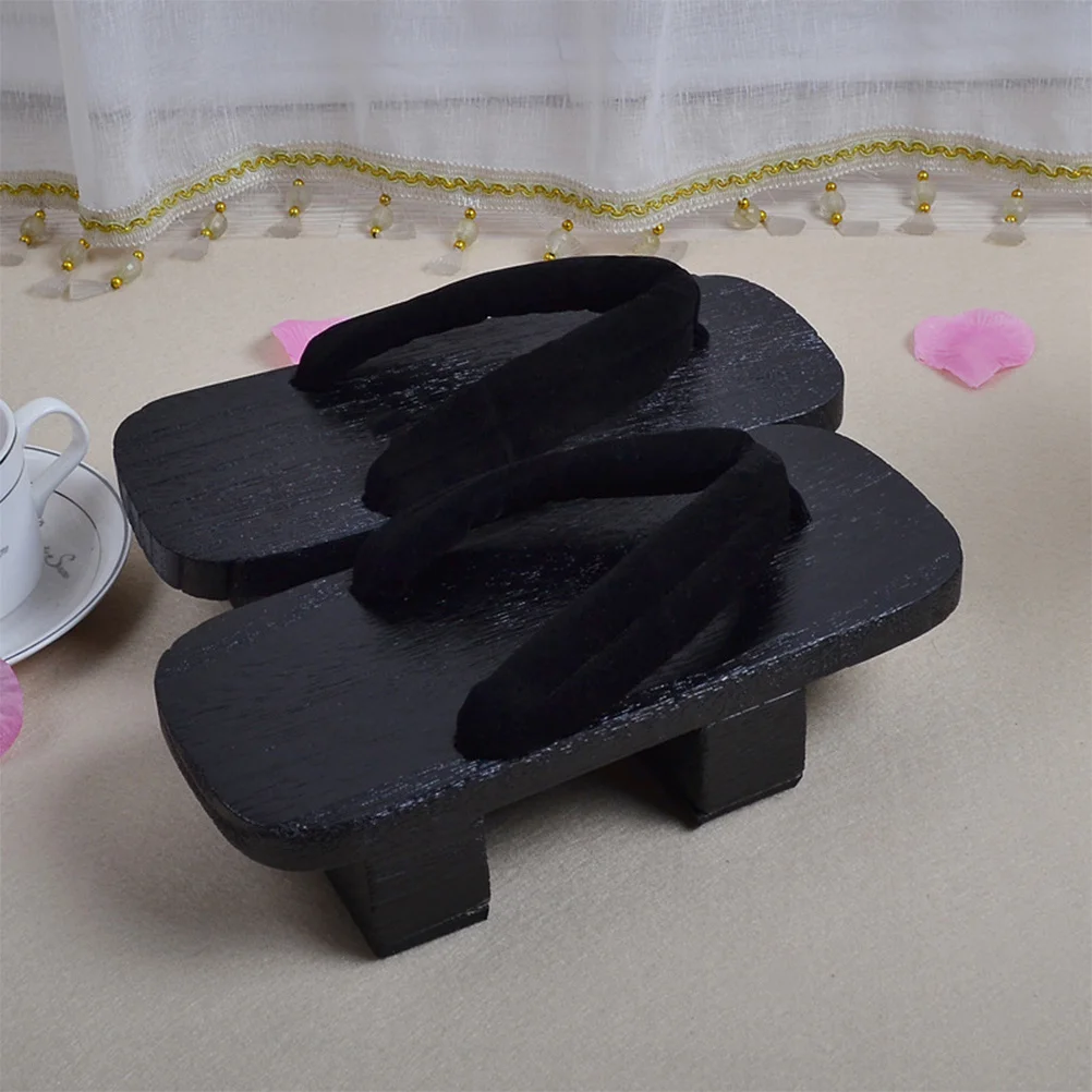 Sandalias de hombre Disfraces asiáticos para mujer Zuecos japoneses Zapatos de madera tradicionales Zapatillas