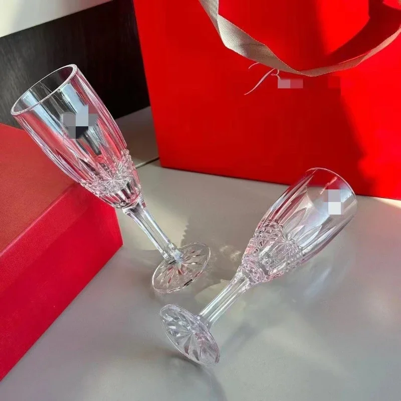 Gift Boxed Striped Glass Goblet Vintage Coffee Mug Set High Borosilicate Resistant Lead-free Glass European Tea Set Gift