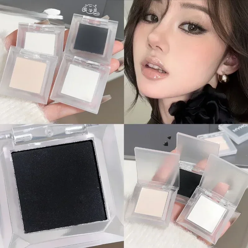 

Monochrome Matte White Eyeshadow Primer Makeup Lasting Smooth Easy To Wear Naturally Brighten Silkworm Eye Shadow Palette