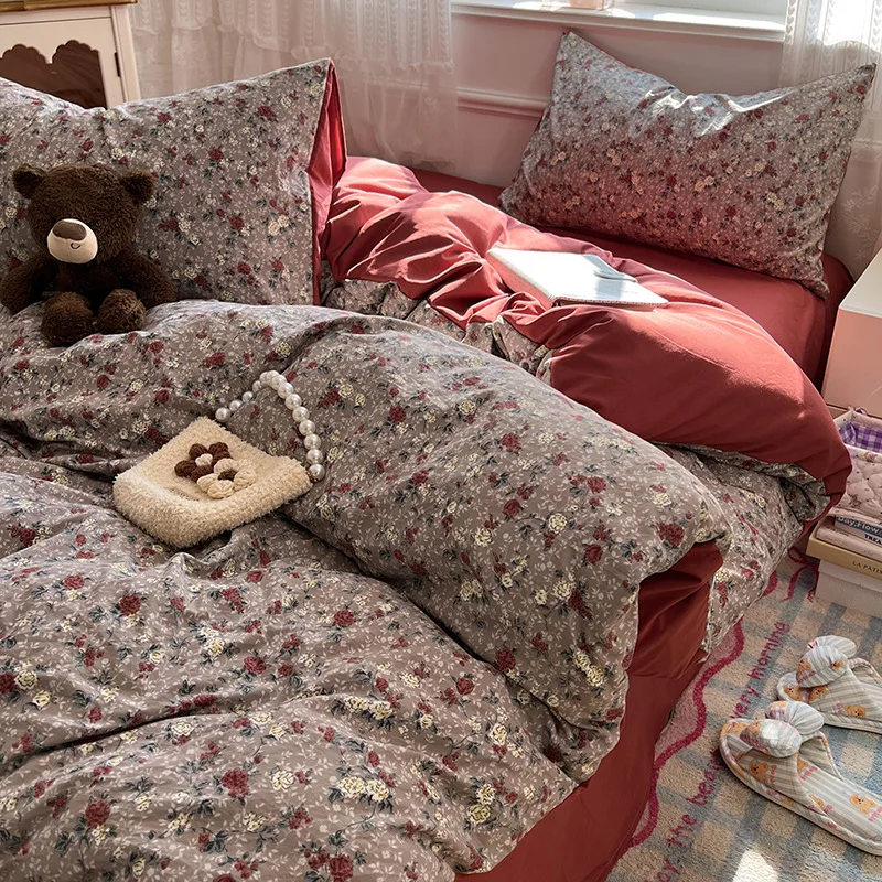 New Floral Leopard Bedding Set High Quality Thickened Skin-Friendly Comforter Sets 3/4Pcs Comfortable Four Seasons Bedclothes