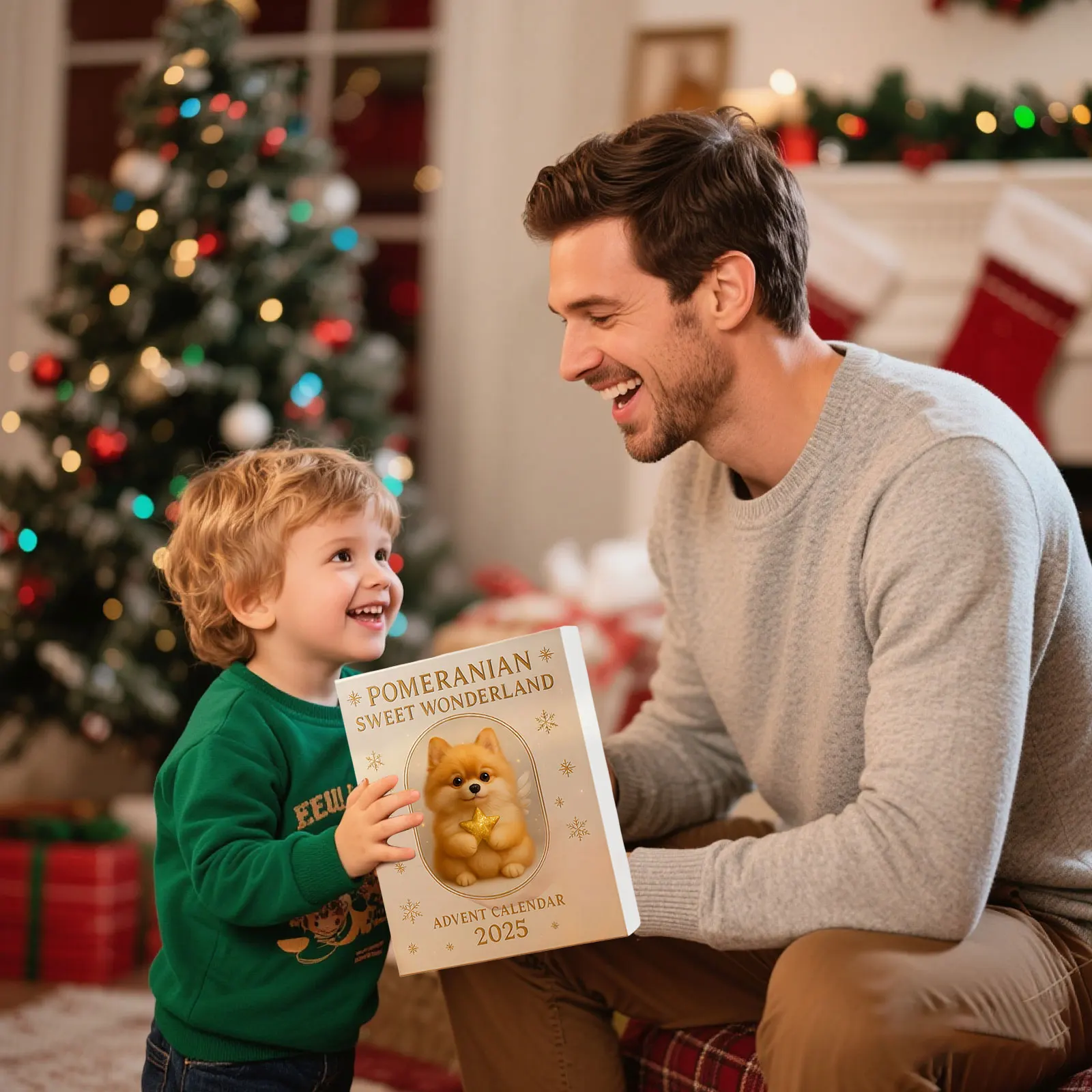 Lampki w słoiczku na baterie z timerem Słodki Kalendarz Adwentowy 2025 24 dni świątecznych niespodzianek Cyfrowy zegar z timerem dla psa Duży