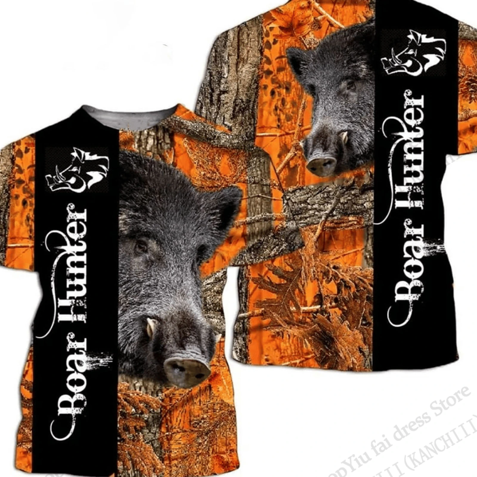 

Камуфляжная футболка с 3D принтом «Охотничьи животные», дикий кабан, мужская и женская модная футболка с коротким рукавом, спортивные топы на открытом воздухе, камуфляжная футболка для кемпинга
