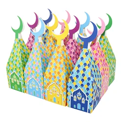 6/12pcs Ramadan Mubarak Gift Box Moon Lantern Eid Mubarak Candy Boxes Ramadan Decoratie 2025 Muslim Eid Al Adha Party Supplies