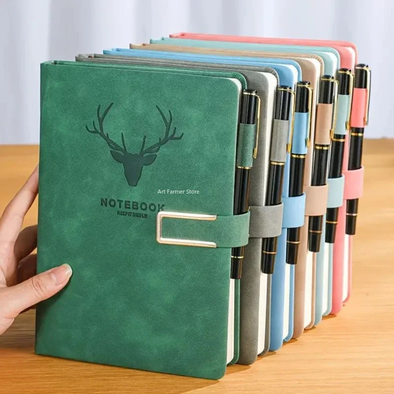 Thick A5 Leatherbound Notebooks With Soft Cover Diary Sketchbook Notebook Planner Stationery Sketch Book Writing Pads Office