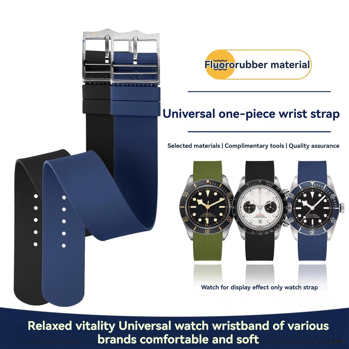 Per Tudor Black Bay 1958 GMT 41mm Rolex Daytona cinturino in gomma fluorurata 20/21/22mm cinturino impermeabile super morbido strumenti regalo