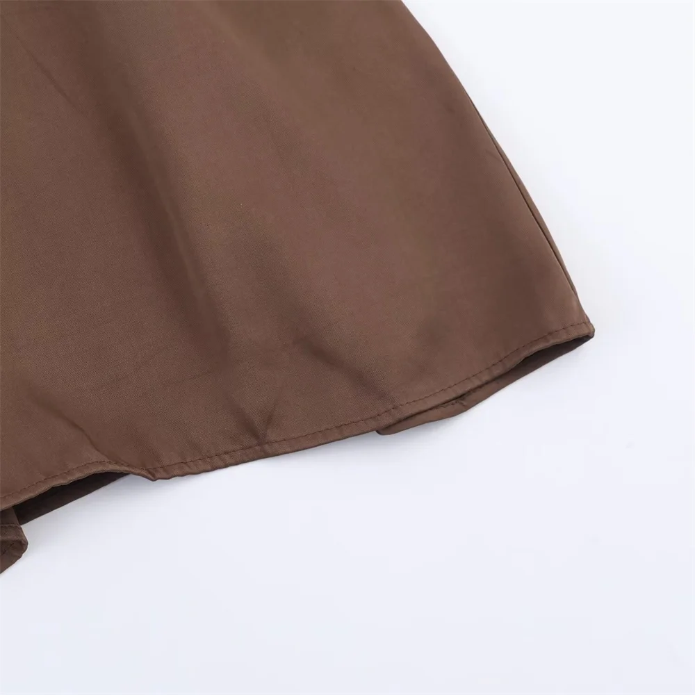 Tenue d'automne pour femmes, nouvelle mode, avec ceinture, col plissé et robe MIDI