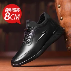 2024 Men's Elevator Shoes Man Invisible Insole Men Heighten Increased 6CM Sneakers Taller Sports Shoes