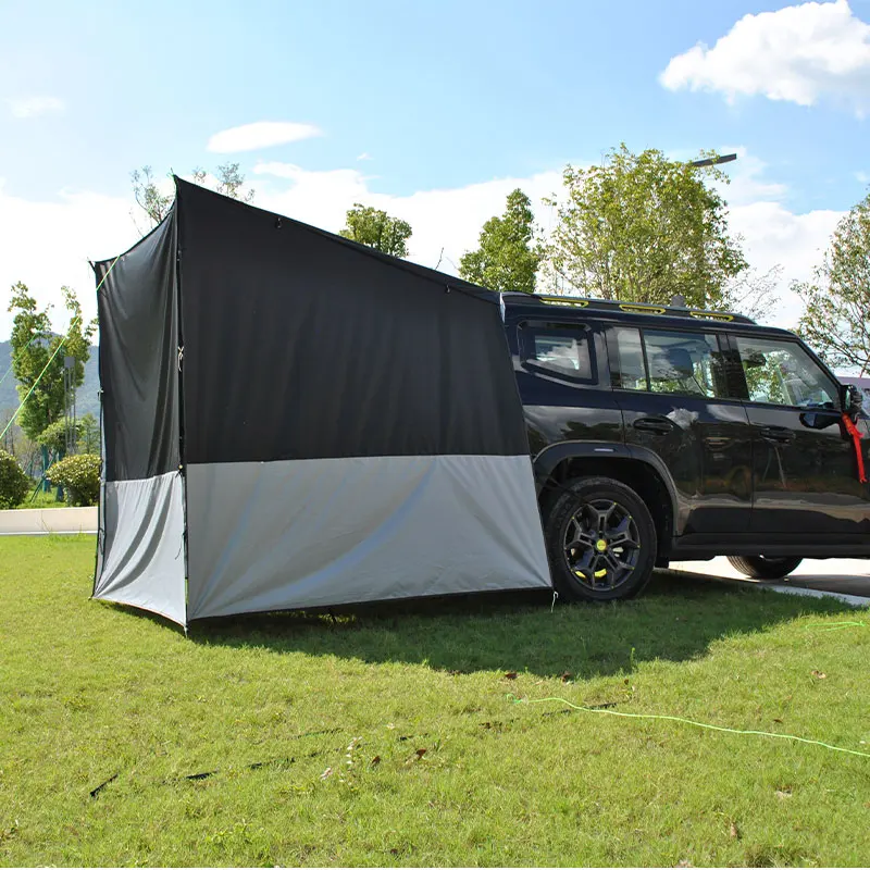 

Large off-road vehicle tent with camping canopy, spacious car trunk tent, outdoor tailgate of travel camp, waterproof and windpr