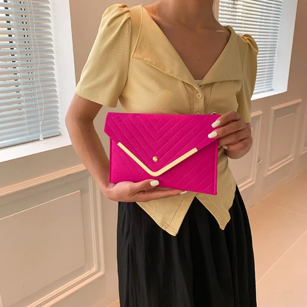 Felt Evening Clutch Bag Hot Sale Casual Solid Handbag Envelope Bags Party