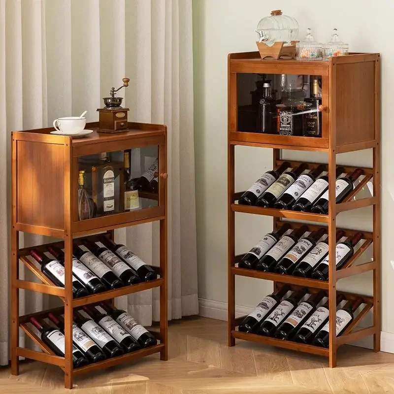 

Wine rack, shelf, household, small wine cabinet, wine grid, bar display rack, wine, decoration, simple, solid wood