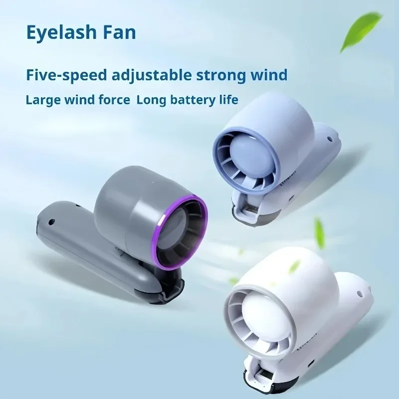 

Ручной мини-вентилятор Складные портативные подвесные вентиляторы на шею 5-скоростной USB-перезаряжаемый вентилятор с подставкой для телефона и экраном дисплея