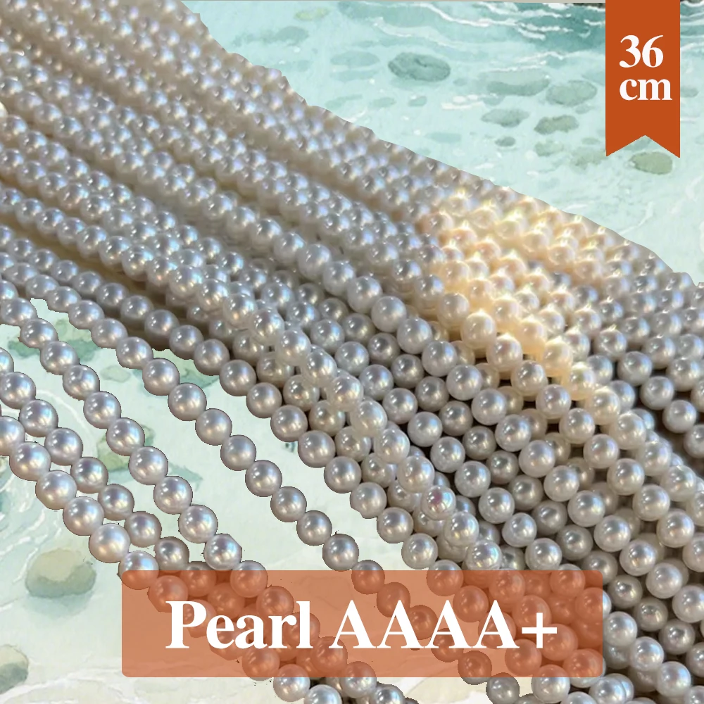 

Gloss 100% Real Natural Freshwater Pearl Beads 4-5mm Round Pearl Loose Spacer Beaded for Making DIY Jewerly Necklace Bracelet