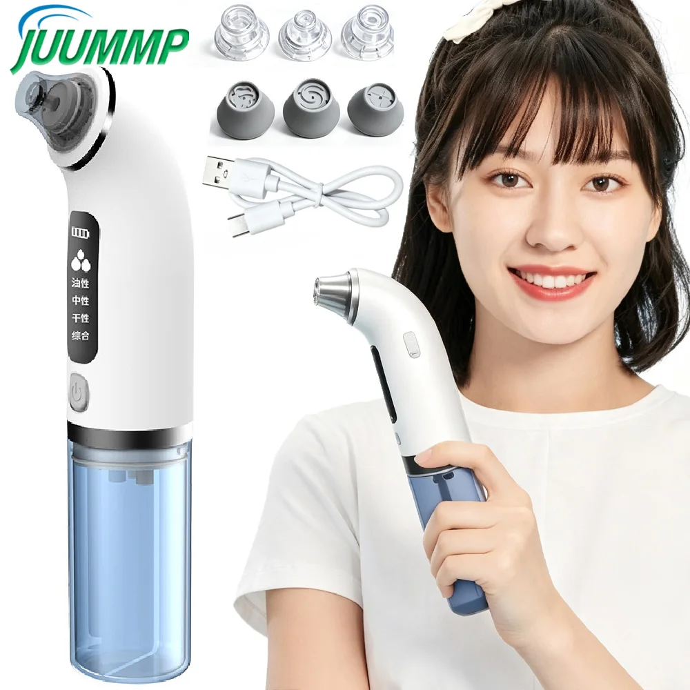 Blackhead Remover Pore Vacuum Face Cleaner Electric Pimple Acne Black Head Removal USB Rechargeable Water Cycle Black Dot Remove