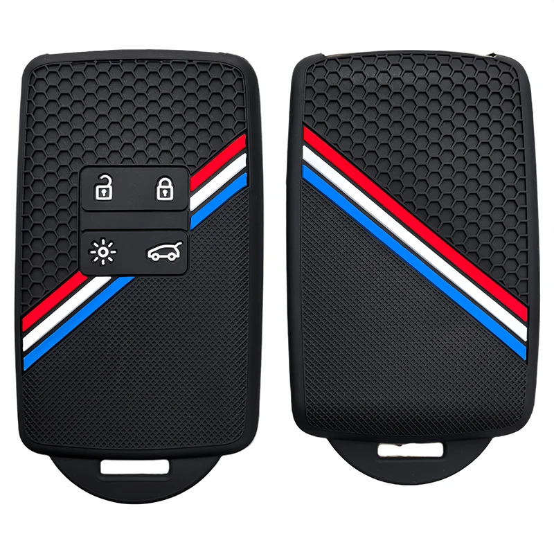 Silikon-Schlüsselhülle FOB für Renault Austral Captur Arkana Koleos Zoe Scenic Dacia Sandero Duster Logan Jogger Kadjar Clio