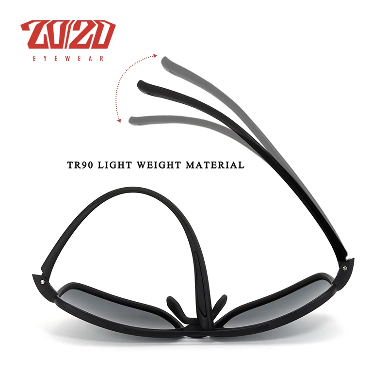 20/20 DESIGN Polarized Light Flexible Sunglasses Temple Men Glasses For Men Eyeglasses Frame TR90 Material Eyewear Sun Glasses