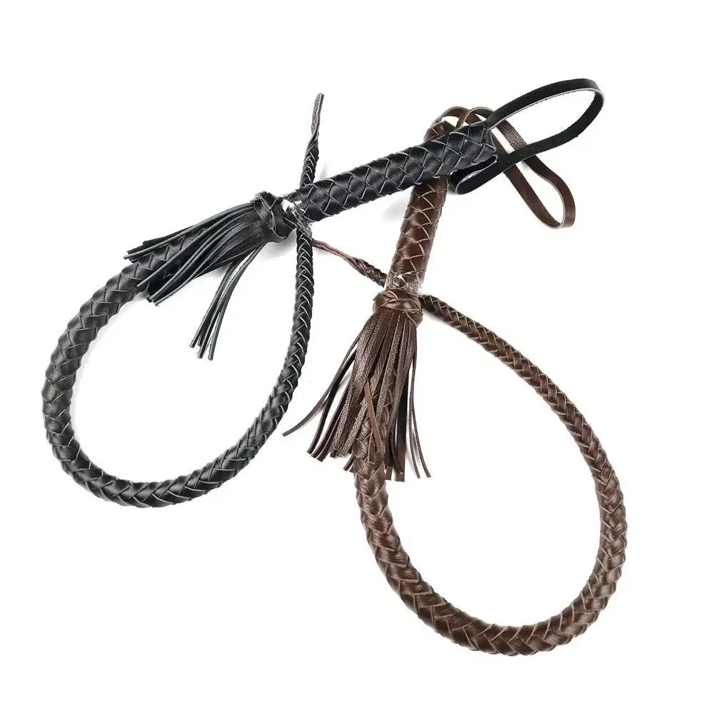75CM Horse Riding Whip Cowhide Leather Racing Training Horse Crop Training Whip Equestrian Equipme