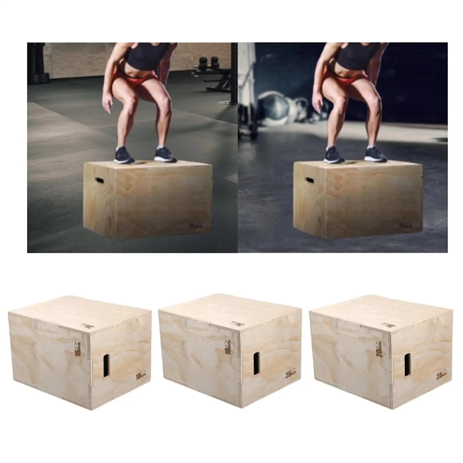 Wood Box, Step up Box Exercise Equipment Plyometric, Plyometric Jump Case Jumping Agility Case ,