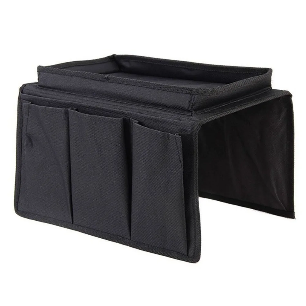 Oxford Cloth Sofa Storage Bag Multiple Pockets Coffee Cup Sofa Armrest Organizer Cellphone Tissue Storage Tray Home Decor