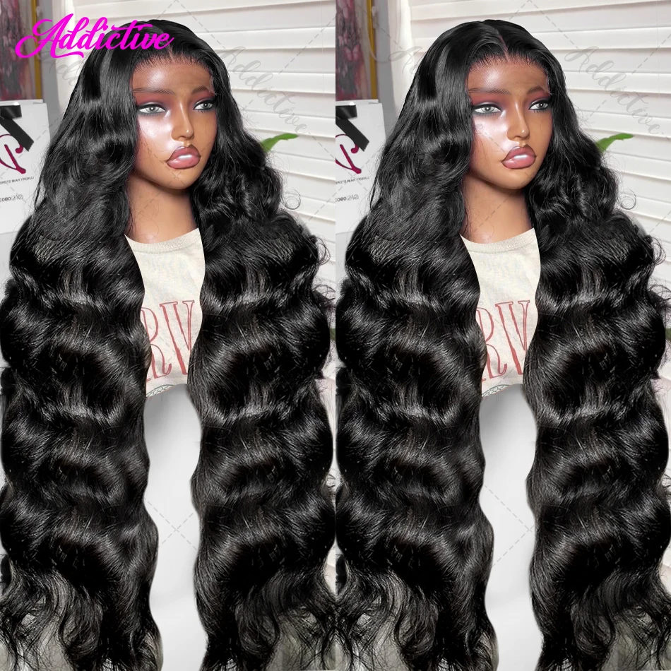 13x4 Body Wave Lace Front Wig Brazilian Remy Human Hair Bob 250% Water Wave HD Transparent Lace Frontal Wig For Women Preplucked